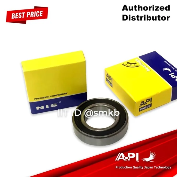 Brand API แบริ่ง ตลับลูกปืน เม็ดกลม 6012-2RS-API ฝายาง 2 ด้าน 6012 2RS size 60X95X18 Brand API แบริ่ง ตลับลูกปืน เม็ดกลม 6012-2RS-API ฝายาง 2 ด้าน 6012 2RS size 60X95X18