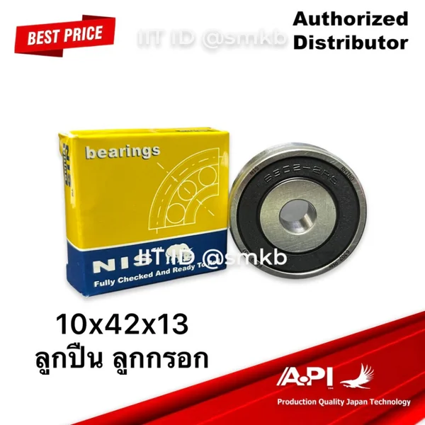 NB & API ลูกปืน สำหรับ ลูกรอก 10x42x13 Bearings 6302RMX 10X42X13 6302/10 6302RS-10 ลูกปืนในรอกสายพาน