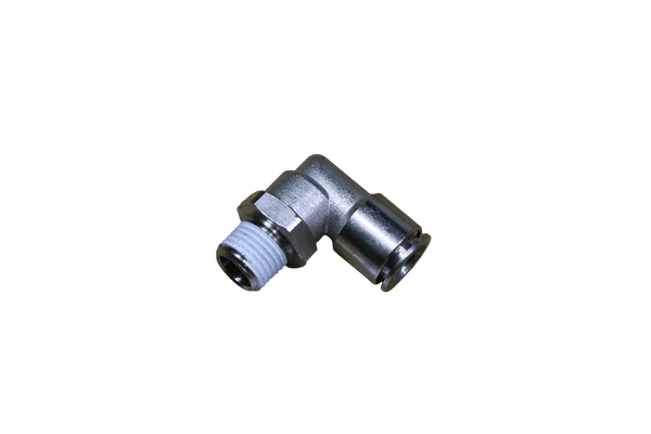 TAPER SWIVELLING ELBOW FITTING, MALE WITH TELFLON-