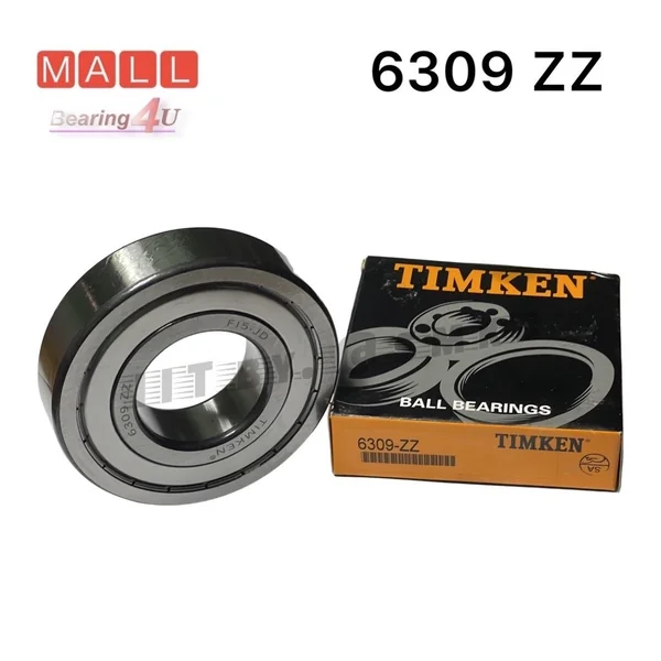 6309 ZZ ตลับลูกปืน ฝาปิดเหล็ก เม็ดกลม ขนาด รูใน 45 รูนอก 100 หนา 25 มิล 45x100x25 MM (มิล) ของแท้ Timken 6309ZZ งัดฝาออก