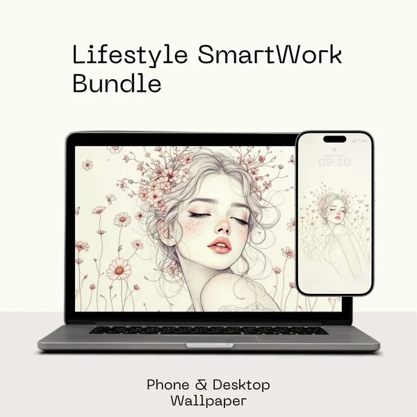 Lifestyle SmartWorks Wallpaper Bundle วอลเปเปอร์ผู้หญิงกับดอกไม้ ลายเส้นสวย ใช้ได้ทุกจอ image 1 Lifestyle SmartWorks Wallpaper Bundle วอลเปเปอร์ผู้หญิงกับดอกไม้ ลายเส้นสวย ใช้ได้ทุกจอ image 1
