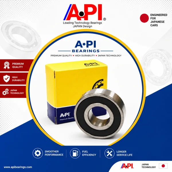 API Bearing 62072RS ลูกปืนเม็ดกลมร่องลึก (ลูกปืนเม็ดกลม) 6207 35x72x17 มม. API Bearing 62072RS ลูกปืนเม็ดกลมร่องลึก (ลูกปืนเม็ดกลม) 6207 35x72x17 มม.
