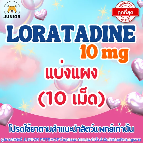 Loratadine 10mg แบ่งแผง (10เม็ด) image 1 Loratadine 10mg แบ่งแผง (10เม็ด) image 1