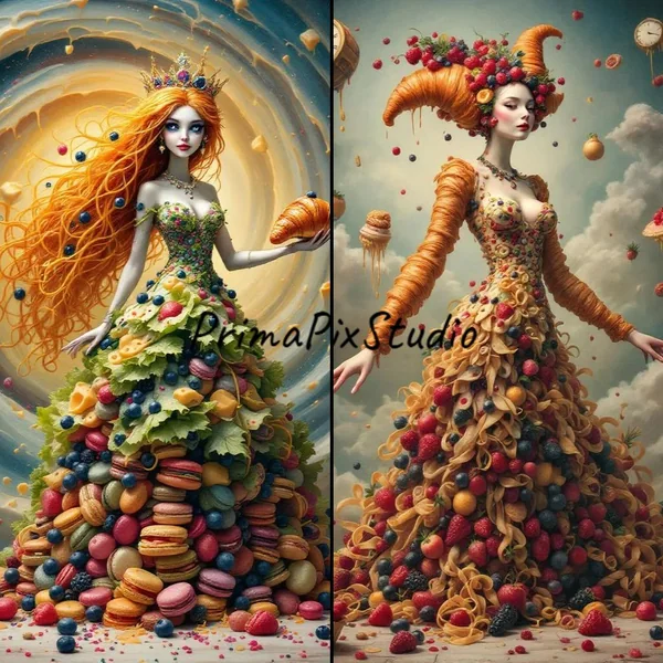 Collection สาวเหนือจริงจากอาหาร 12 ภาพ ผสมโลกมหัศจรรย์ image 2