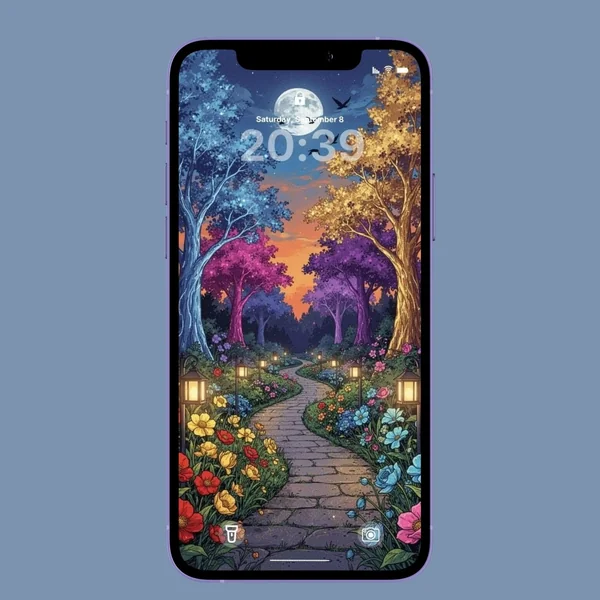 Phone Wallpaper สวยสวยยามค่ำคืนสบายตา image 1
