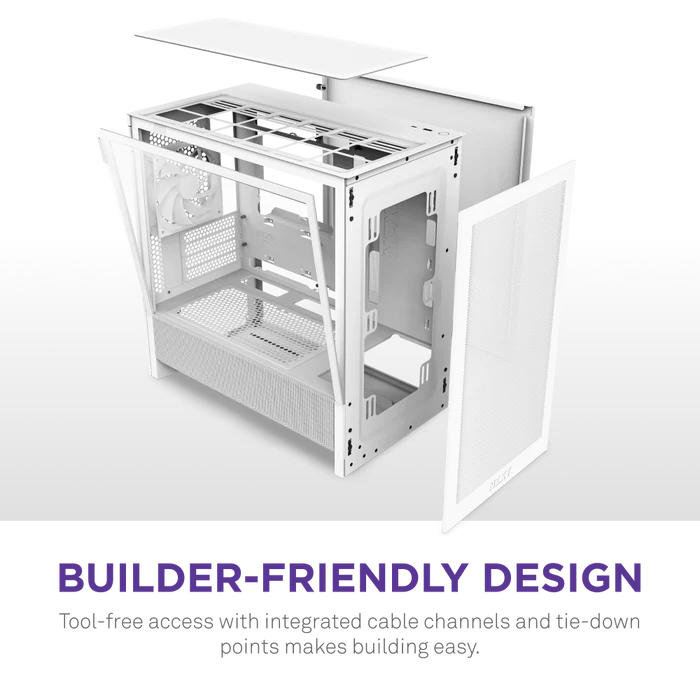 CASE NZXT H3 FLOW (2025) - WHITE MICRO-ATX (FANx1)