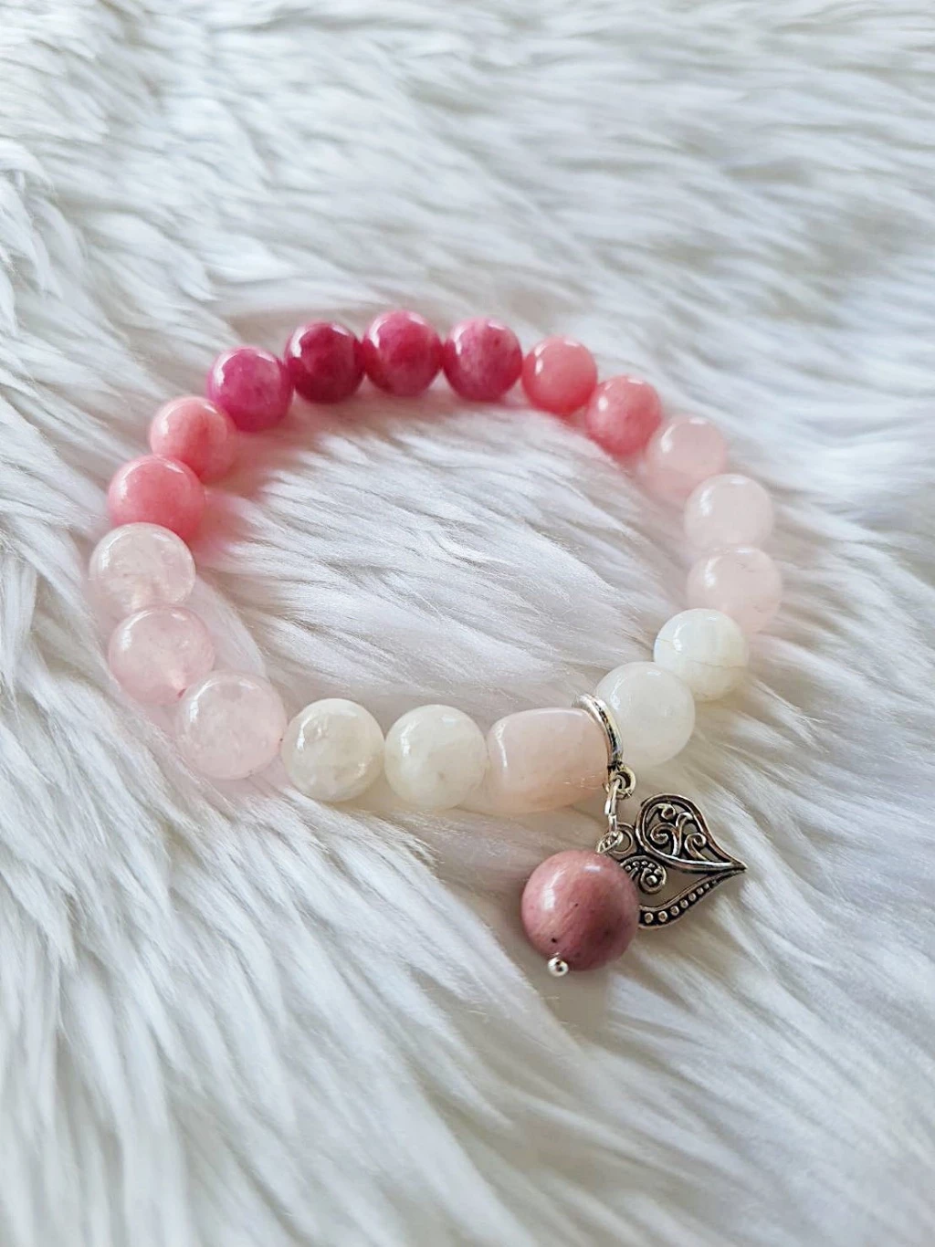 (001) กำไลหินประจำวันเกิด (วันอังคาร) กำไลหินแท้ ขนาด 10 มิล เสริมทุกด้าน (ขนาดข้อมือแจ้งทางแชทได้เลยค่ะ)