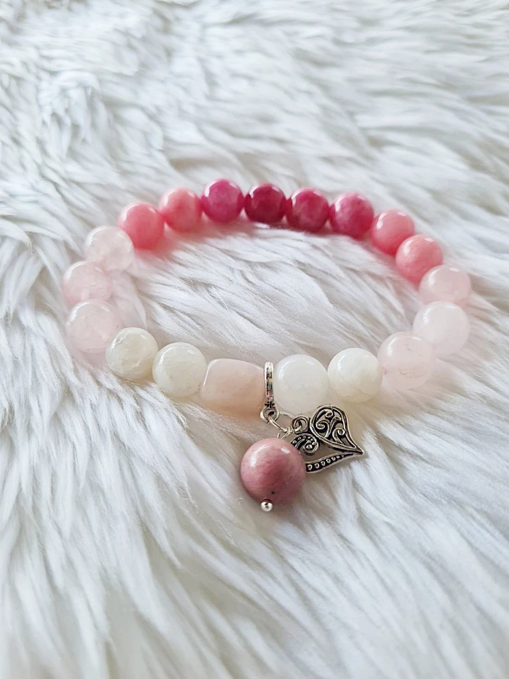 (001) กำไลหินประจำวันเกิด (วันอังคาร) กำไลหินแท้ ขนาด 10 มิล เสริมทุกด้าน (ขนาดข้อมือแจ้งทางแชทได้เลยค่ะ)