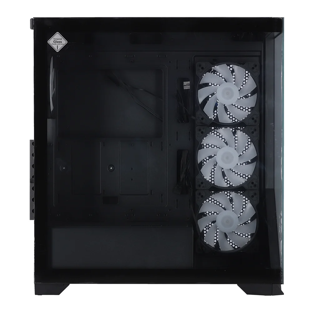 CASE PLENTY AR17 ARGB TG - BLACK (FANx4)