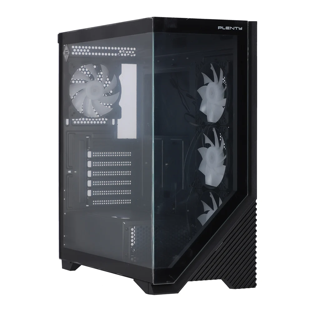 CASE PLENTY AR17 ARGB TG - BLACK (FANx4)