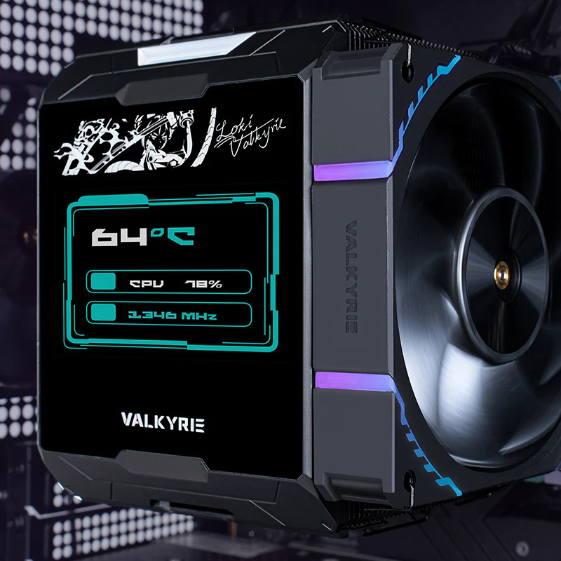 CPU AIR COOLER VALKYRIE DX140 LOKI - IPS SCREEN ARGB (TDP 300W)