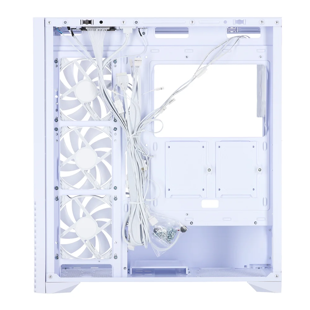 CASE PLENTY AR17 ARGB TG - WHITE (FANx4)