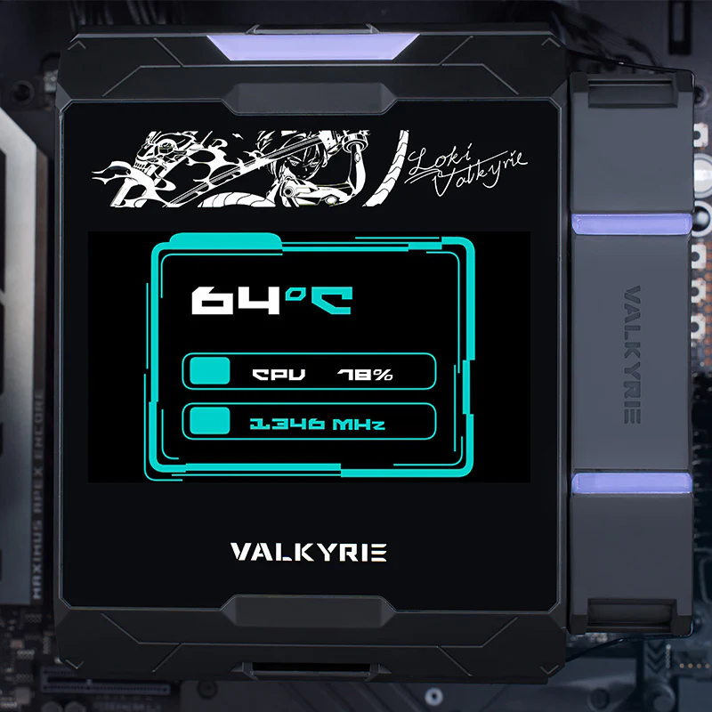 CPU AIR COOLER VALKYRIE DX140 LOKI - IPS SCREEN ARGB (TDP 300W)