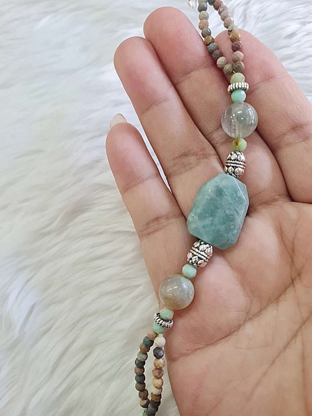 (014) สร้อยข้อมือหินอมาโซไนต์ อลาซานอาเกต โป่งข่ามเอิร์ธโทน (เมตตามหานิยม ค้าขายร่ำรวย โชคลาภการเงิน) ขนาดข้อมือแจ้งระบุทางแชทได้เลยค่ะ