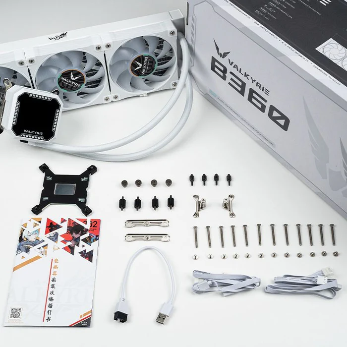 CPU LIQUID COOLER VALKYRIE B360 - WHITE (TDP 300W) IPS SCREEN ARGB
